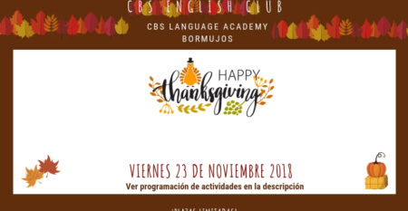 Evento Web- Thanksgiving 23 nov 2018 academia bormujos Evento Web- Thanksgiving 23 nov 2018 academia bormujos